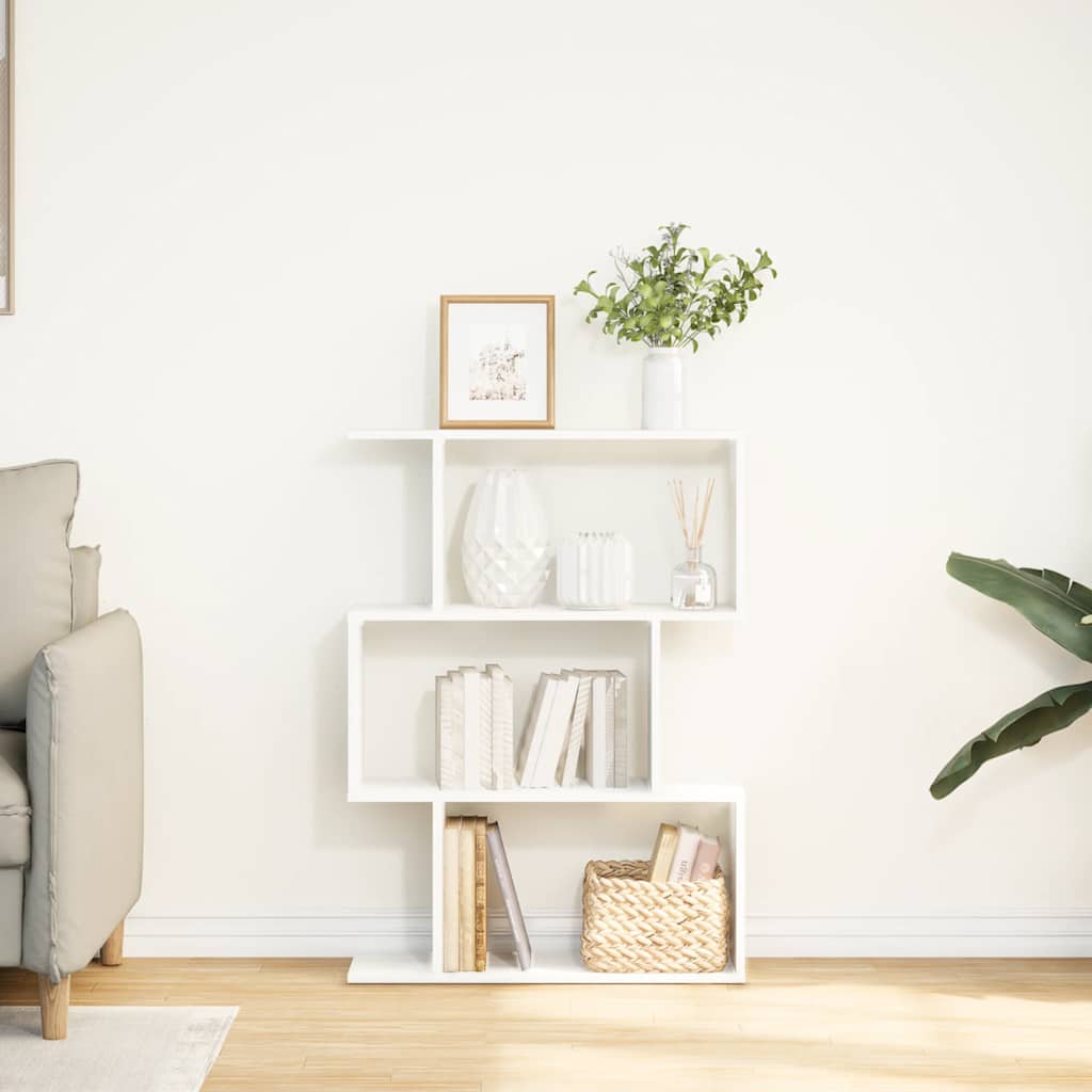 vidaXL Room Divider Bookcase 3-Tier White 70x24x97 cm Engineered Wood 3