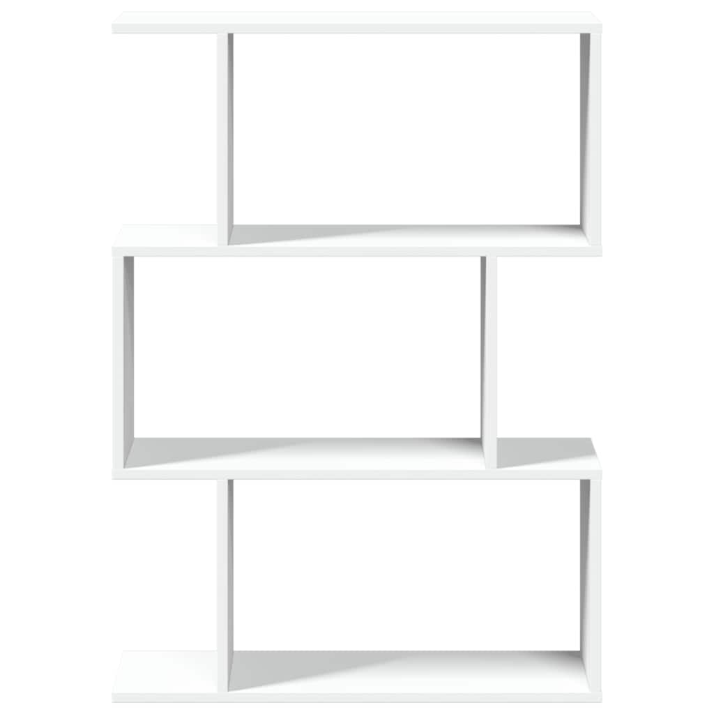 vidaXL Room Divider Bookcase 3-Tier White 70x24x97 cm Engineered Wood 5