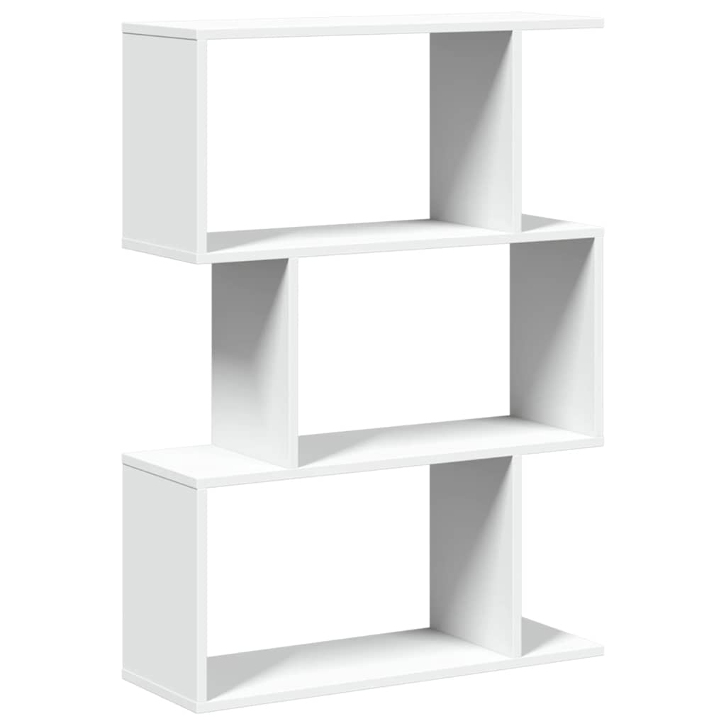 vidaXL Room Divider Bookcase 3-Tier White 70x24x97 cm Engineered Wood 6
