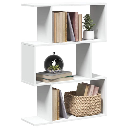 vidaXL Room Divider Bookcase 3-Tier White 70x24x97 cm Engineered Wood 1