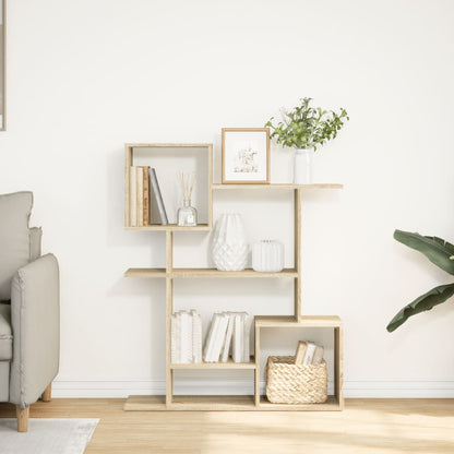 vidaXL Room Divider Bookcase Sonoma Oak 92x29x112 cm Engineered Wood 3