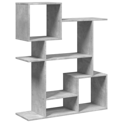 vidaXL Room Divider Bookcase Concrete Grey 92x29x112 cm Engineered Wood 2