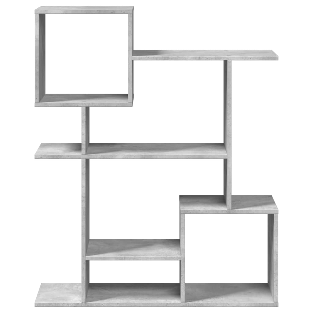 vidaXL Room Divider Bookcase Concrete Grey 92x29x112 cm Engineered Wood 5