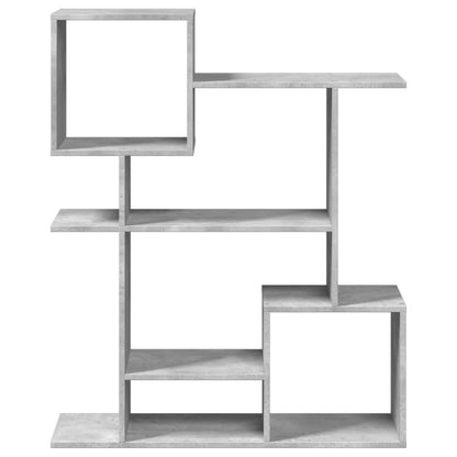 vidaXL Room Divider Bookcase Concrete Grey 92x29x112 cm Engineered Wood 5