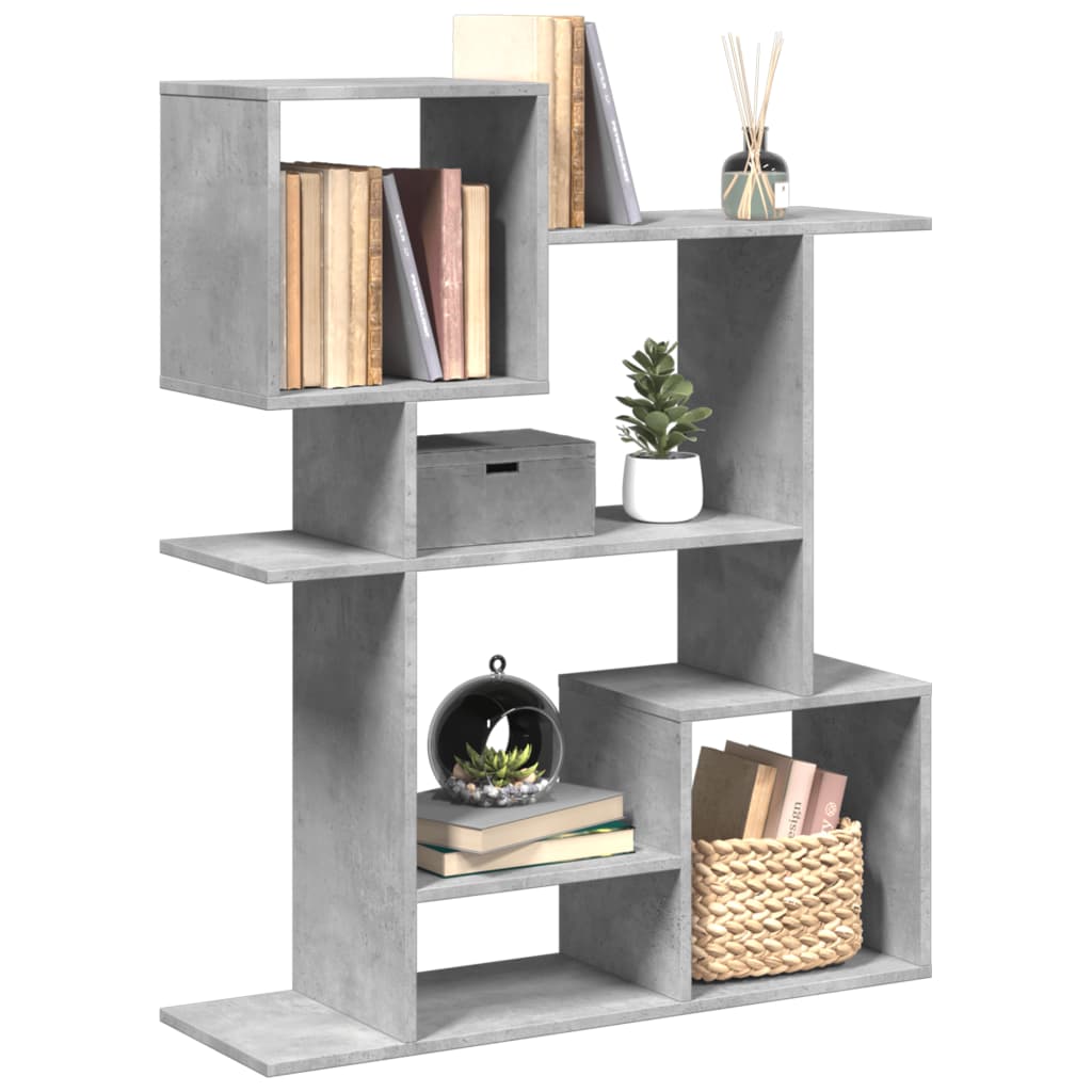 vidaXL Room Divider Bookcase Concrete Grey 92x29x112 cm Engineered Wood 1