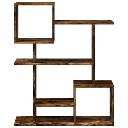vidaXL Room Divider Bookcase Smoked Oak 92x29x112 cm Engineered Wood 5