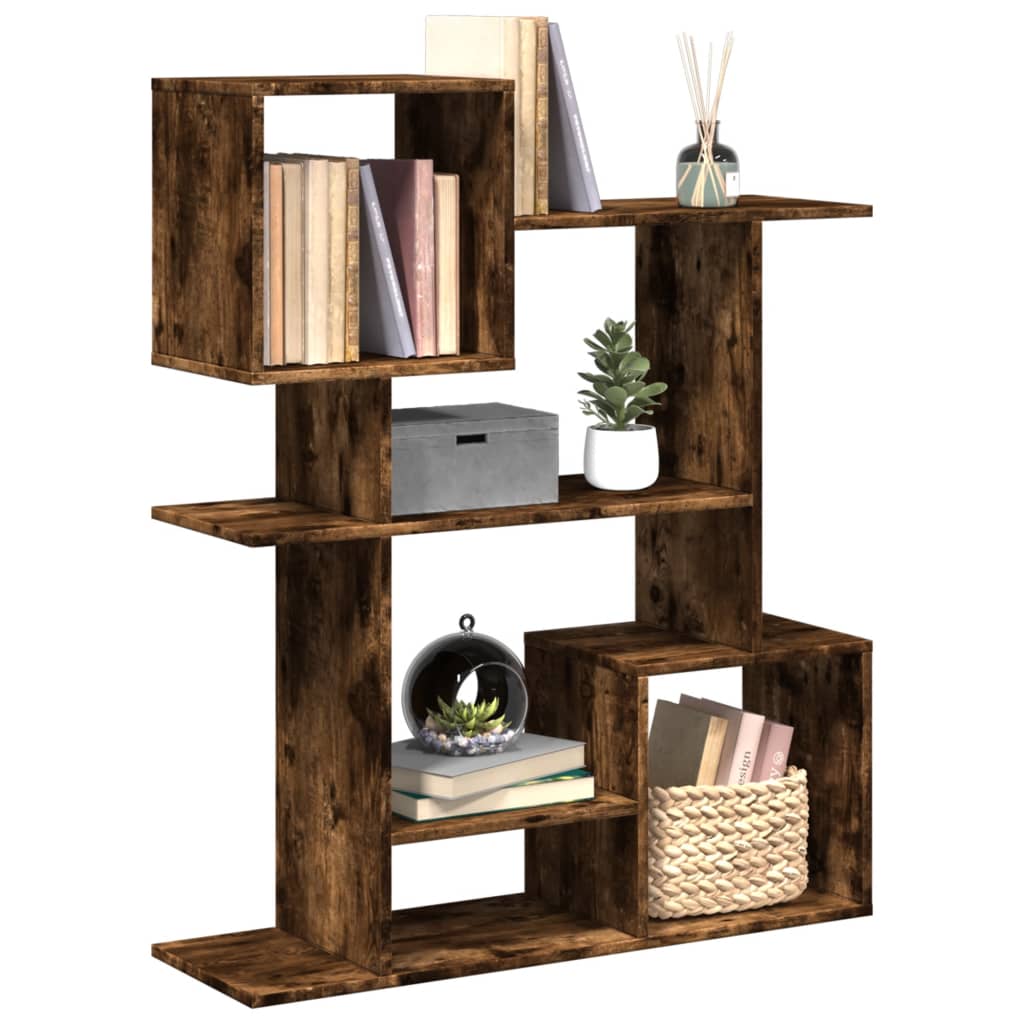 vidaXL Room Divider Bookcase Smoked Oak 92x29x112 cm Engineered Wood 1