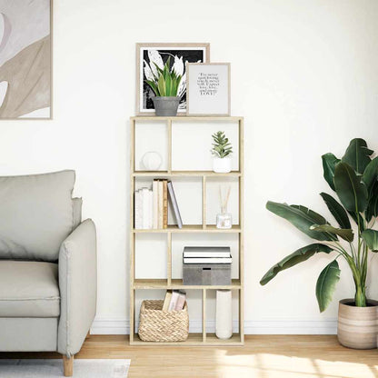 vidaXL Bookcase Sonoma Oak 60x20x120,5 cm Engineered Wood 3