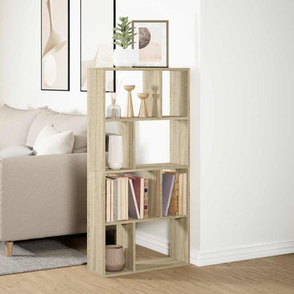 vidaXL Bookcase Sonoma Oak 60x20x120,5 cm Engineered Wood 4