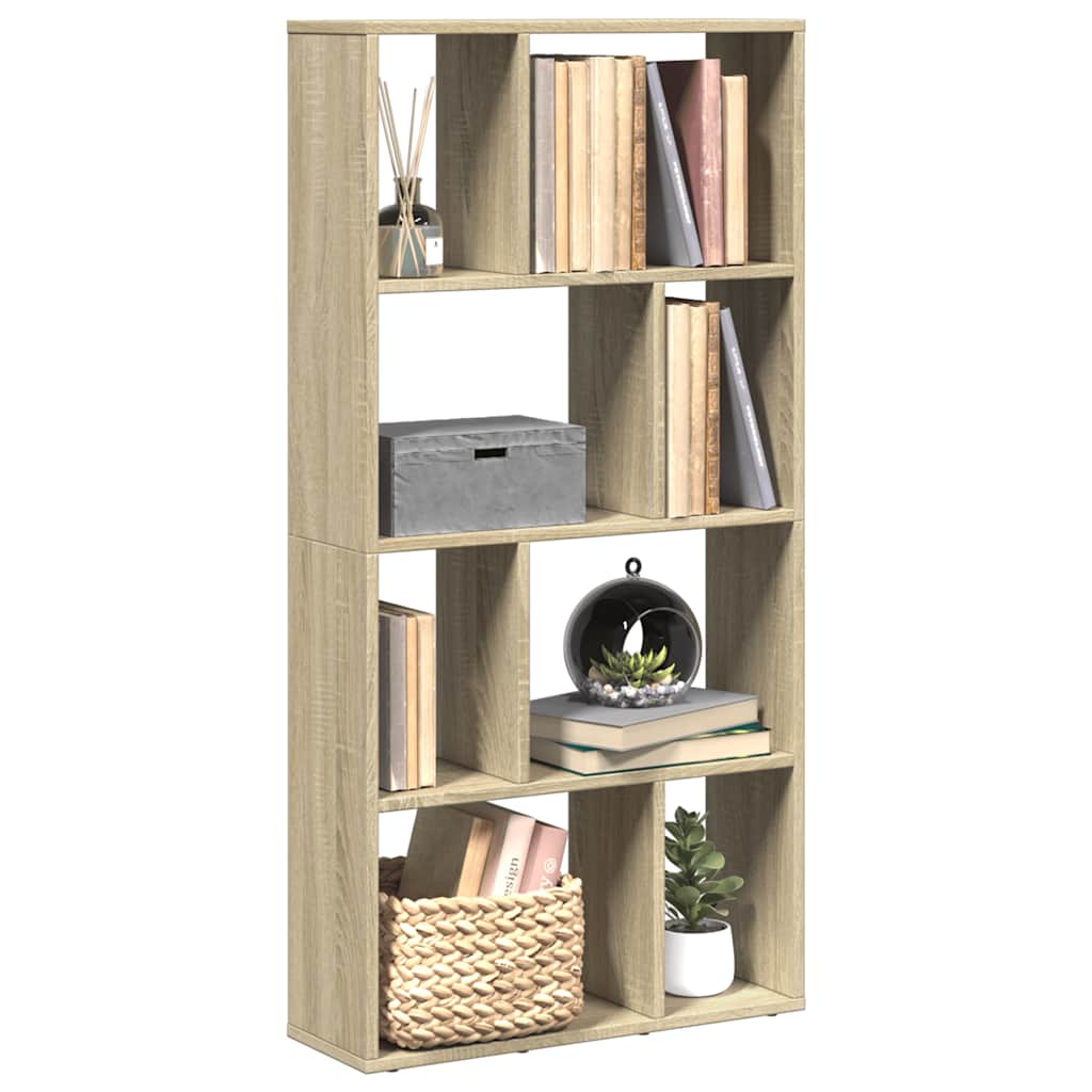 vidaXL Bookcase Sonoma Oak 60x20x120,5 cm Engineered Wood 1