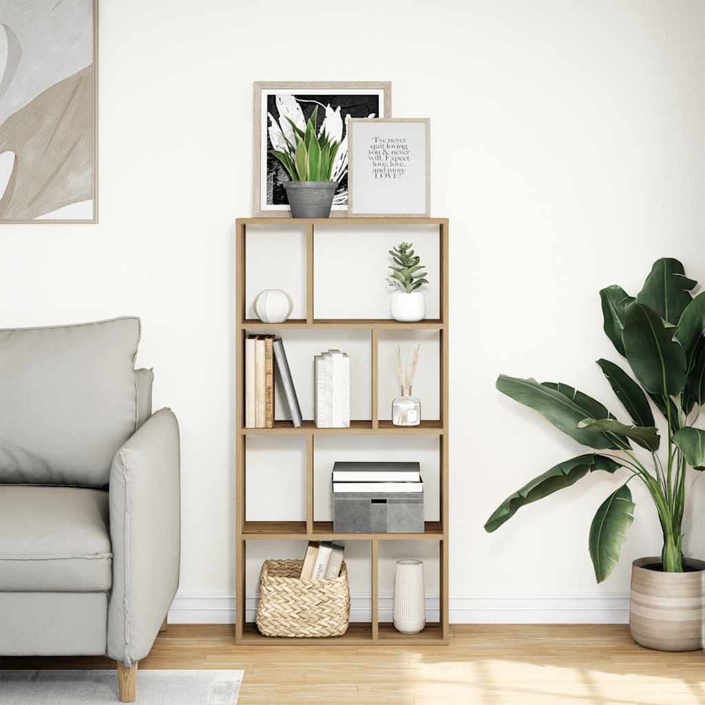 vidaXL Bookcase Artisian Oak 60x20x120,5 cm Engineered Wood 4