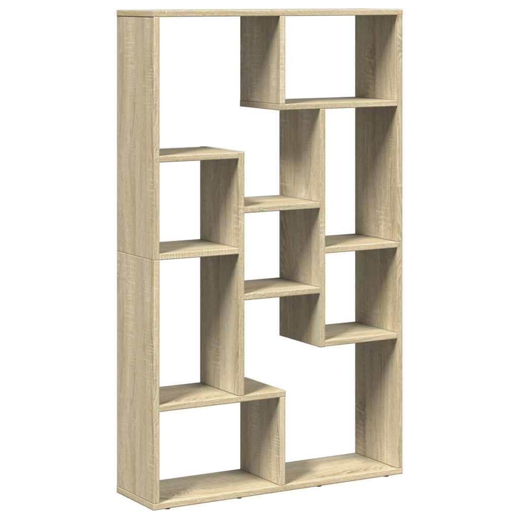 vidaXL Bookcase Sonoma Oak 72x20x120,5 cm Engineered Wood 2
