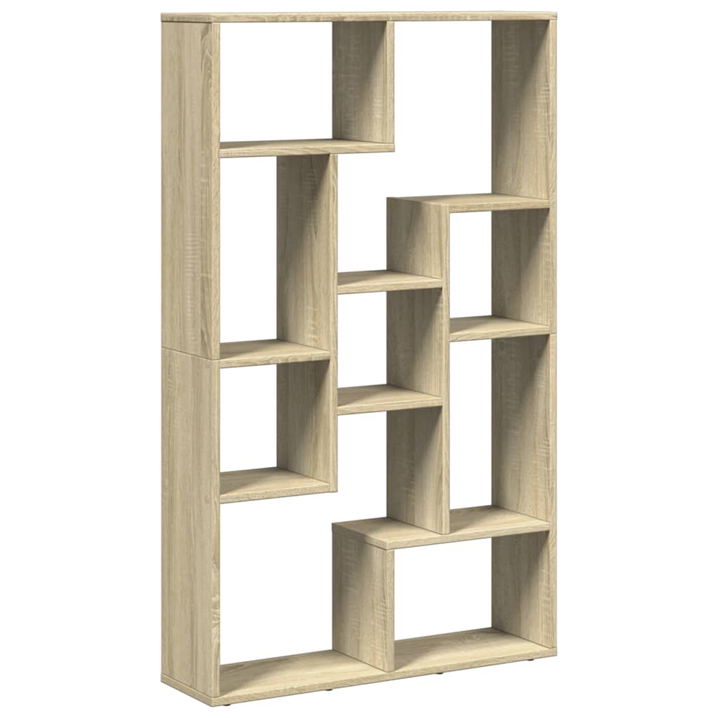 vidaXL Bookcase Sonoma Oak 72x20x120,5 cm Engineered Wood 6