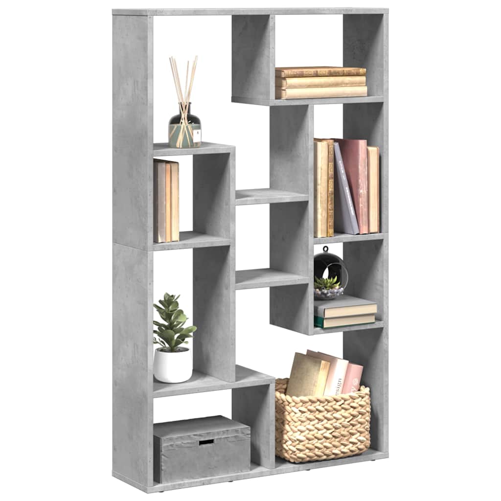 vidaXL Bookcase Concrete Grey 72x20x120,5 cm Engineered Wood 1