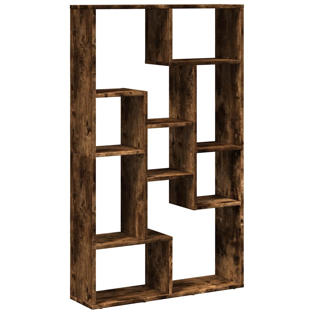 vidaXL Bookcase Smoked Oak 72x20x120,5 cm Engineered Wood 2