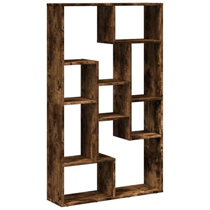 vidaXL Bookcase Smoked Oak 72x20x120,5 cm Engineered Wood 2