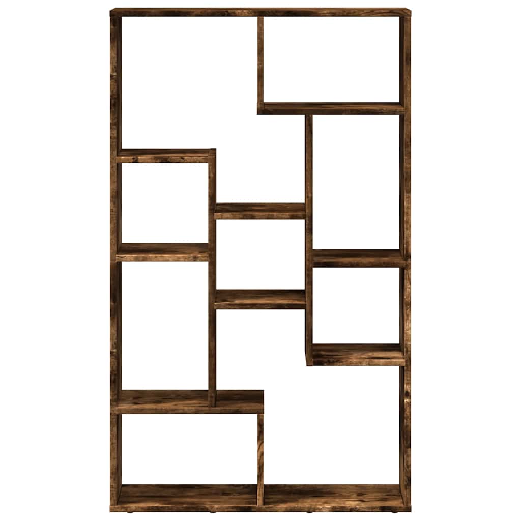 vidaXL Bookcase Smoked Oak 72x20x120,5 cm Engineered Wood 5