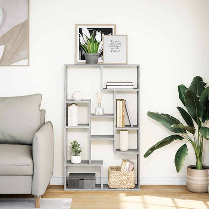 vidaXL Bookcase Grey Sonoma 72x20x120,5 cm Engineered Wood 3