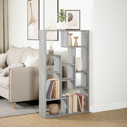 vidaXL Bookcase Grey Sonoma 72x20x120,5 cm Engineered Wood 4