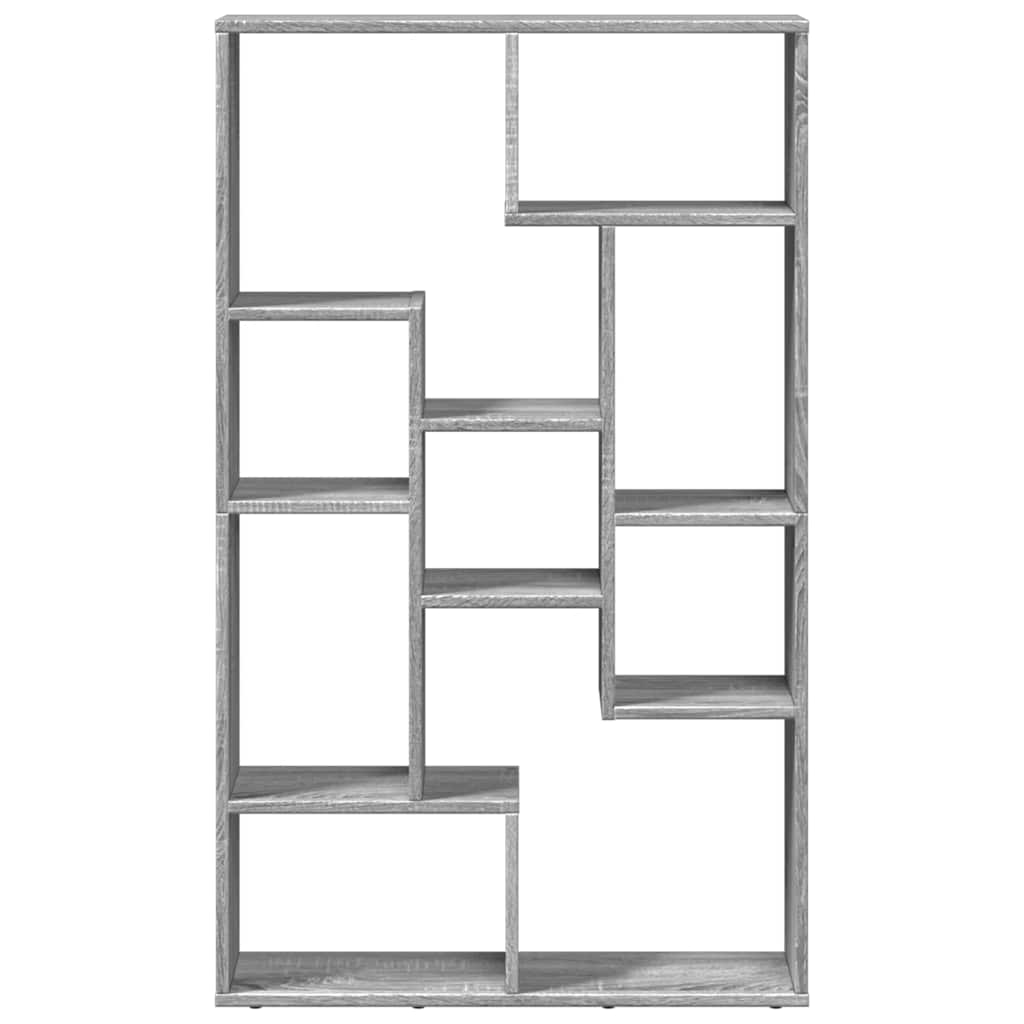 vidaXL Bookcase Grey Sonoma 72x20x120,5 cm Engineered Wood 5