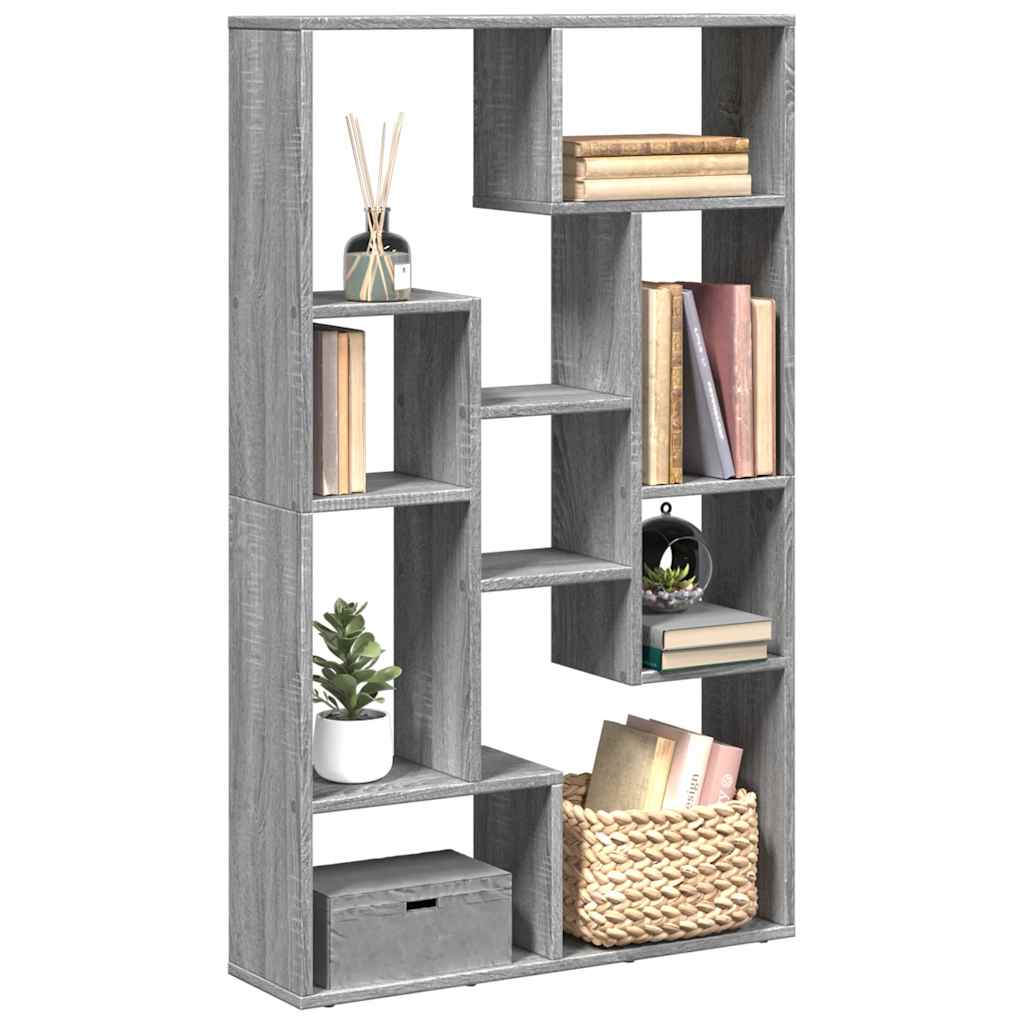 vidaXL Bookcase Grey Sonoma 72x20x120,5 cm Engineered Wood 1
