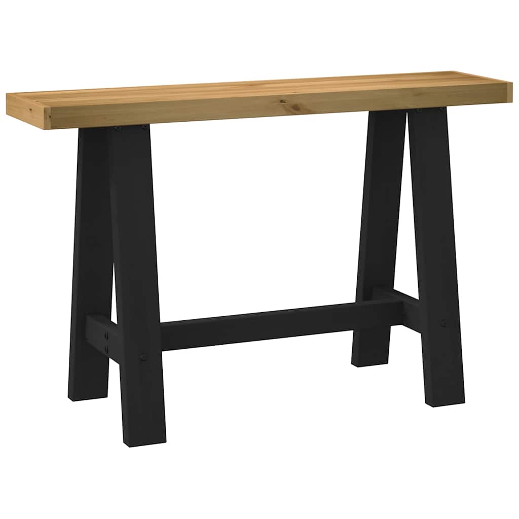 vidaXL Console Table NOAIN A-Shaped Legs 120x30x75 cm Solid Wood Pine 1
