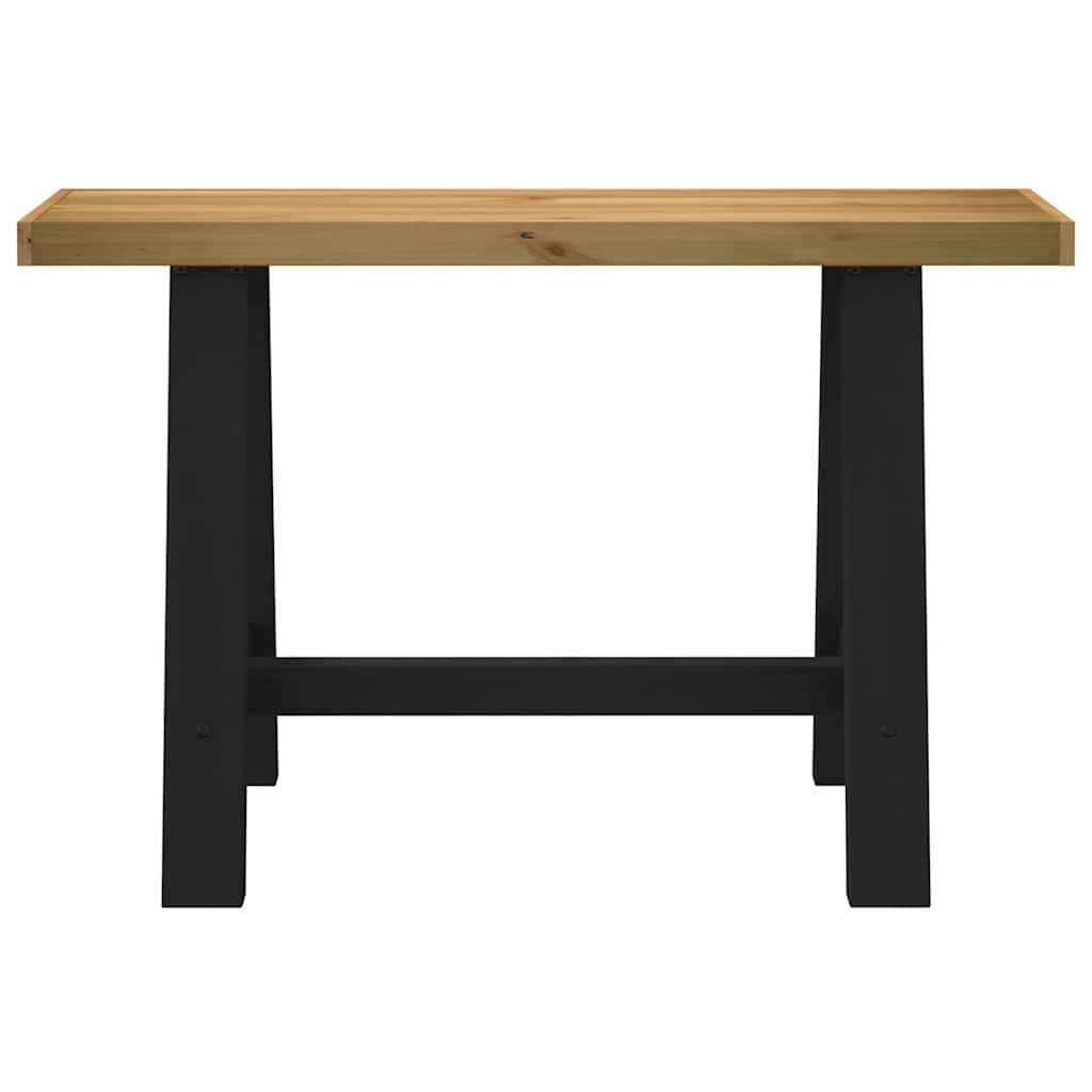 vidaXL Console Table NOAIN A-Shaped Legs 120x30x75 cm Solid Wood Pine 3