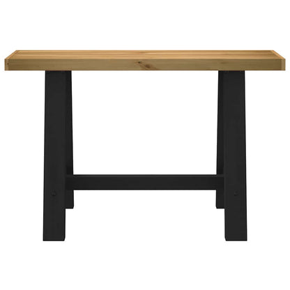vidaXL Console Table NOAIN A-Shaped Legs 120x30x75 cm Solid Wood Pine 3