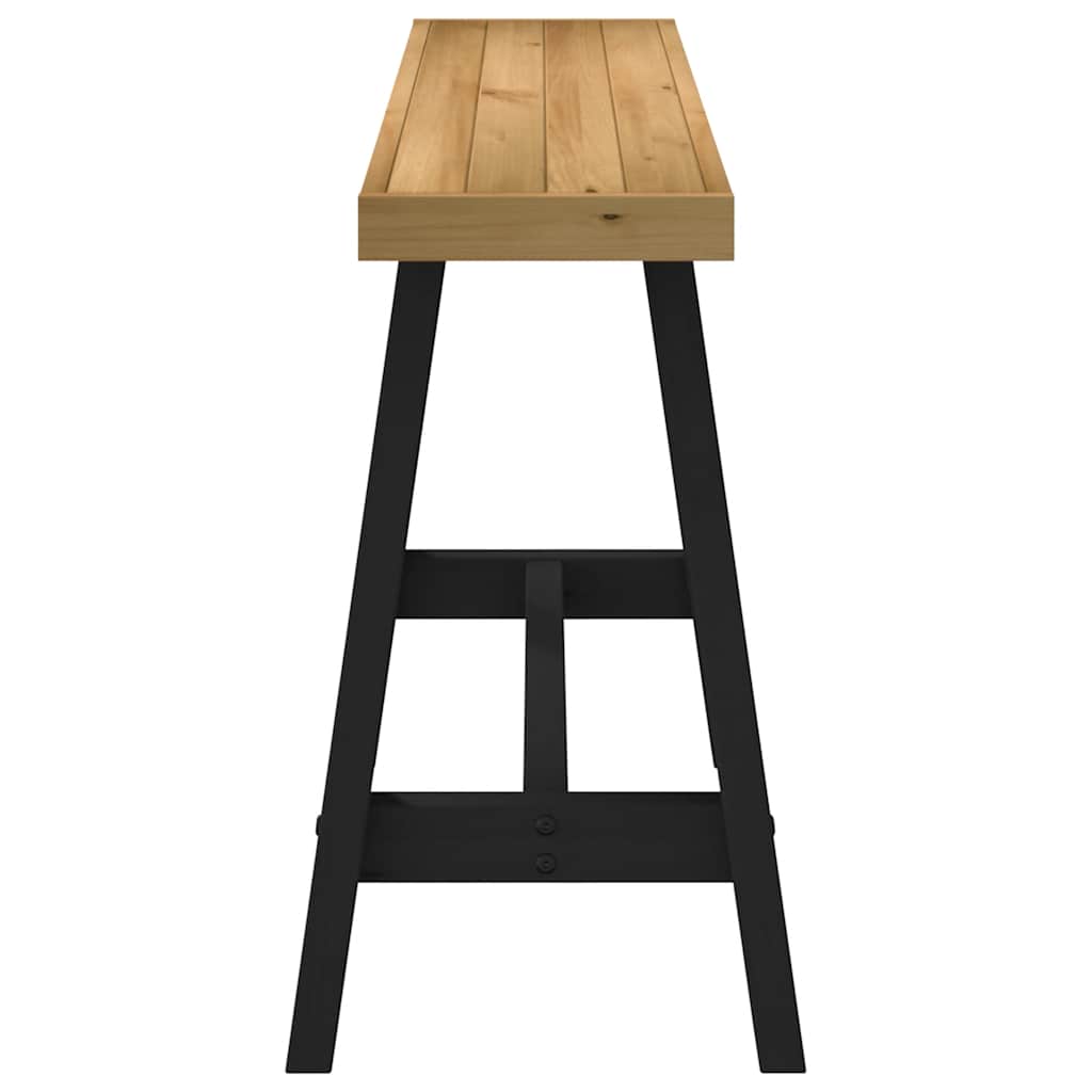 vidaXL Console Table NOAIN A-Shaped Legs 120x30x75 cm Solid Wood Pine 4