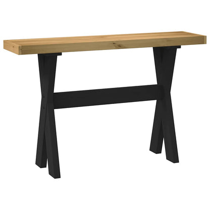 vidaXL Console Table NOAIN X-Shaped Legs 120x30x75 cm Solid Wood Pine 1