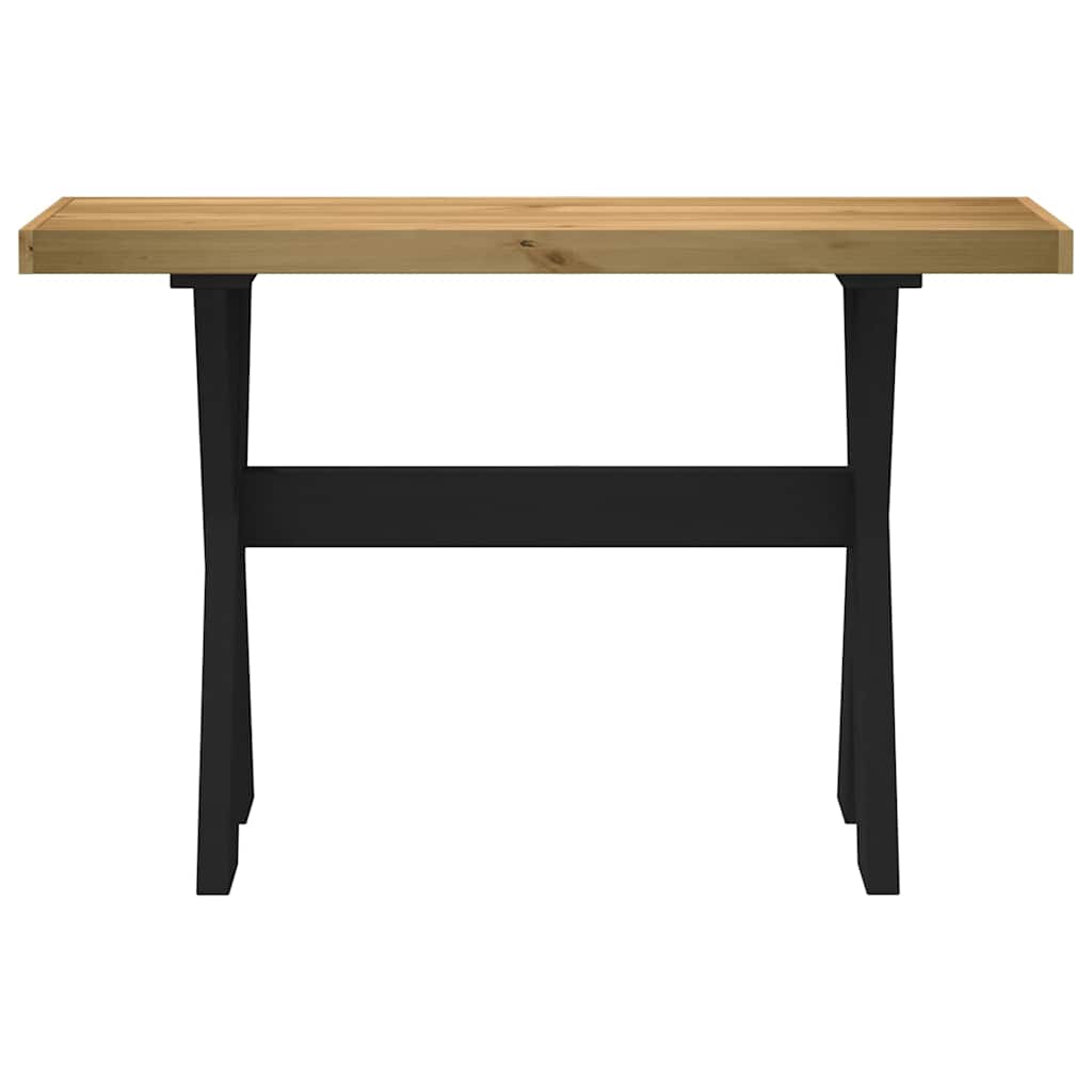 vidaXL Console Table NOAIN X-Shaped Legs 120x30x75 cm Solid Wood Pine 3