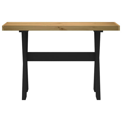 vidaXL Console Table NOAIN X-Shaped Legs 120x30x75 cm Solid Wood Pine 3
