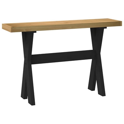 vidaXL Console Table NOAIN X-Shaped Legs 120x30x75 cm Solid Wood Pine 5