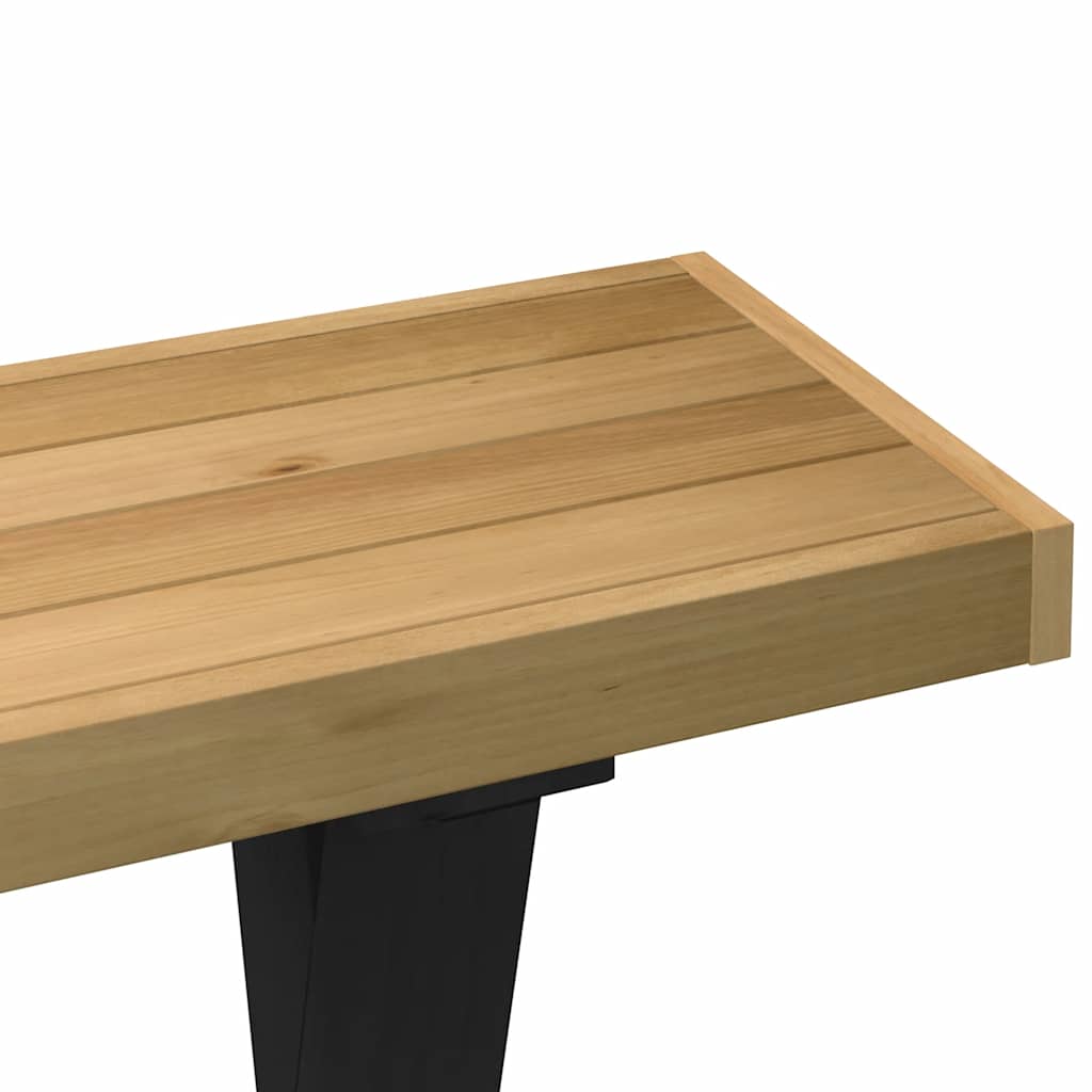 vidaXL Console Table NOAIN X-Shaped Legs 120x30x75 cm Solid Wood Pine 6