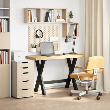 vidaXL Desk NOAIN X-Shaped Legs 120x50x75 cm Solid Wood Pine 2