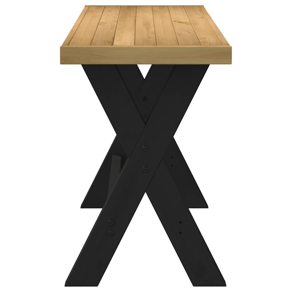 vidaXL Desk NOAIN X-Shaped Legs 120x50x75 cm Solid Wood Pine 4