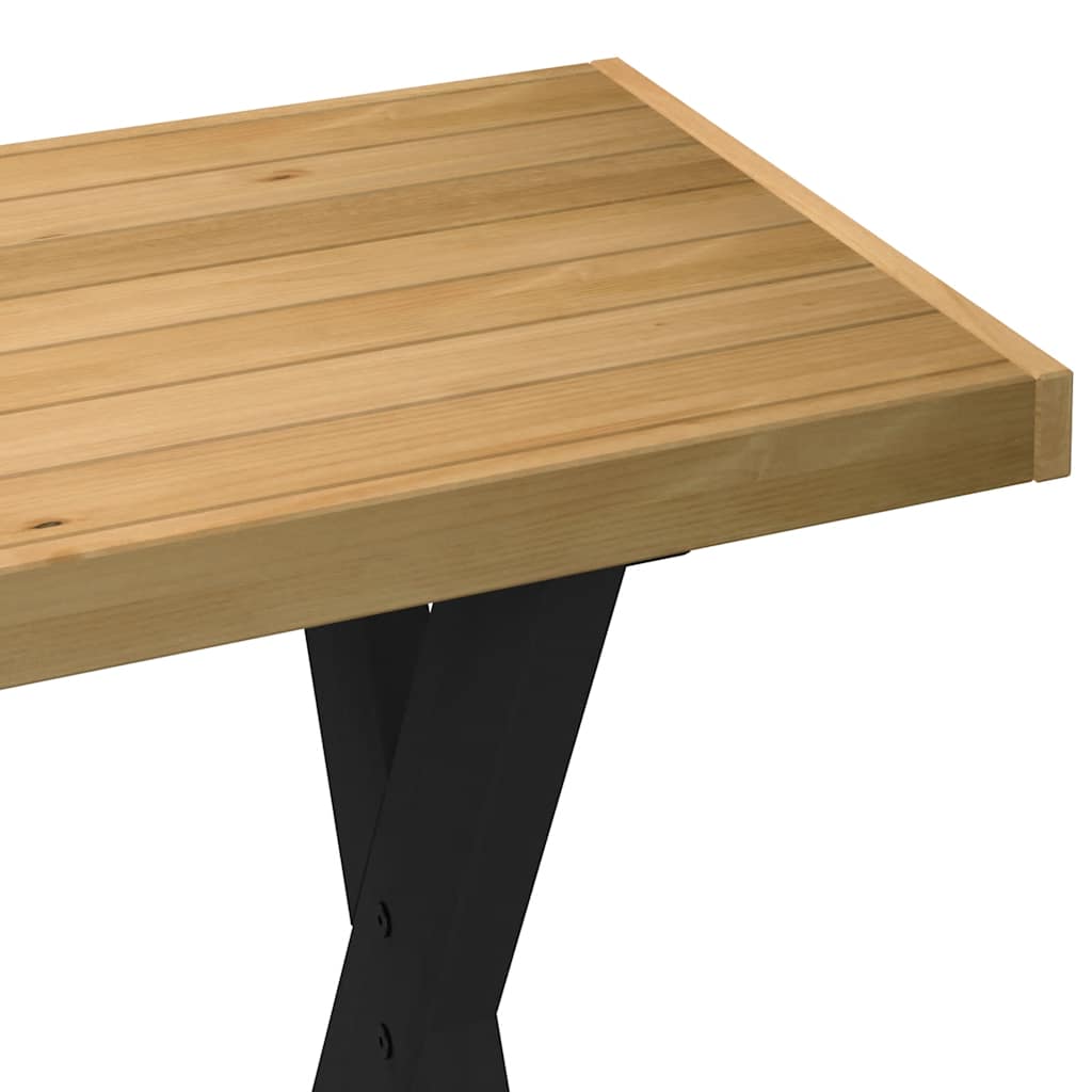 vidaXL Desk NOAIN X-Shaped Legs 120x50x75 cm Solid Wood Pine 6