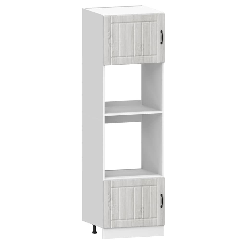 7 Piece Kitchen Cabinet Set "Kalmar" Engineered Wood Grey sonoma