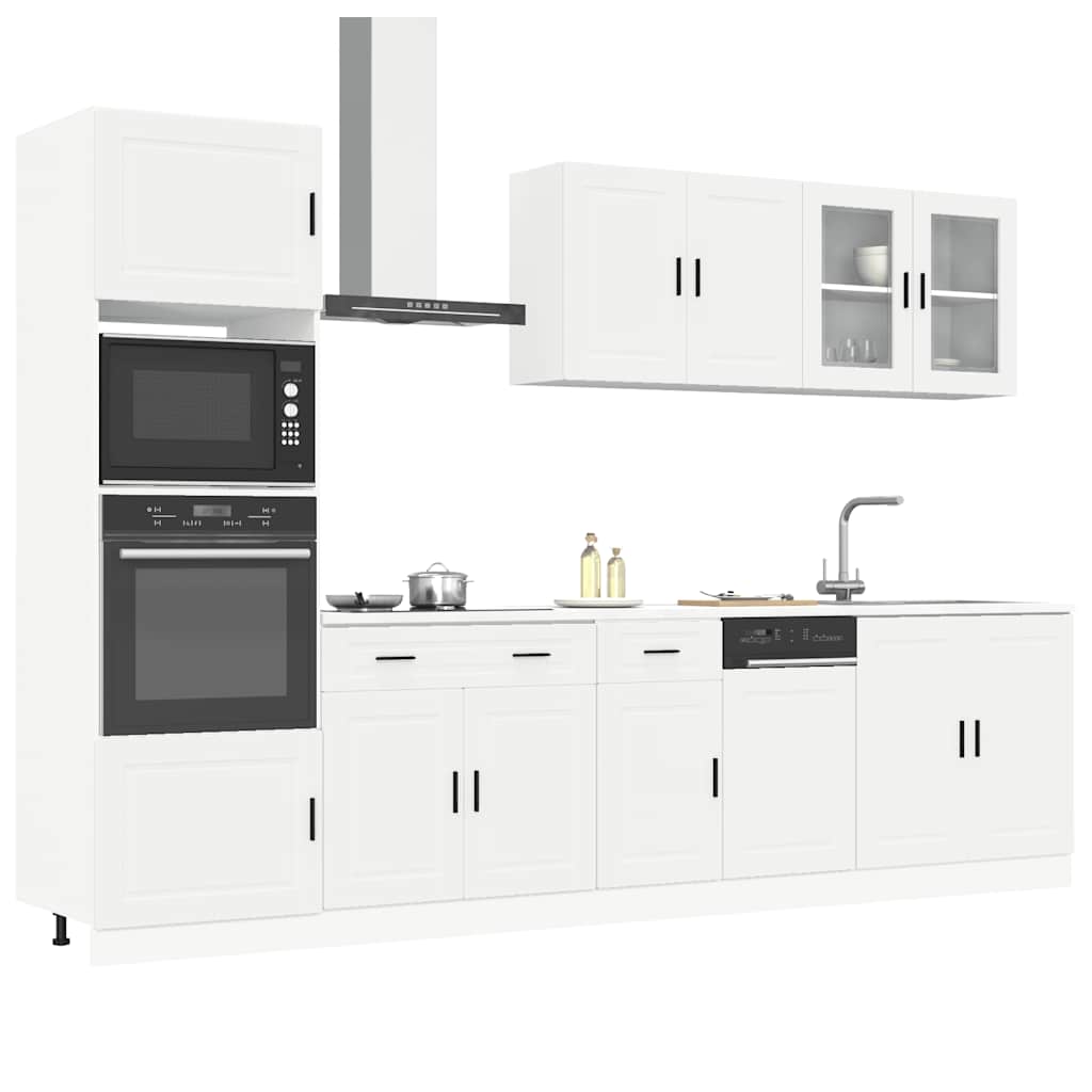 7 Piece Kitchen Cabinet Set "Porto" Engineered Wood White