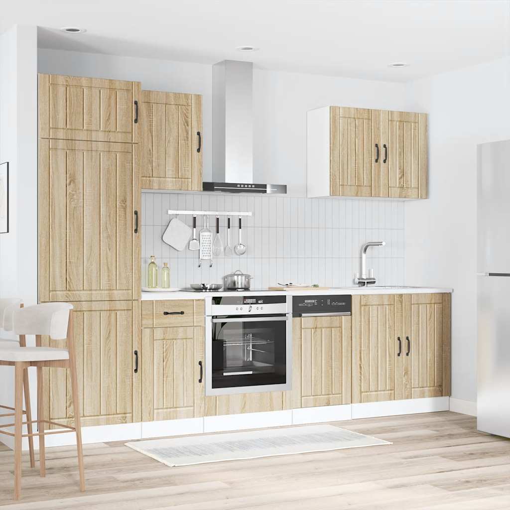 7 Piece Kitchen Cabinet Set "Lucca" Engineered Wood Sonoma oak