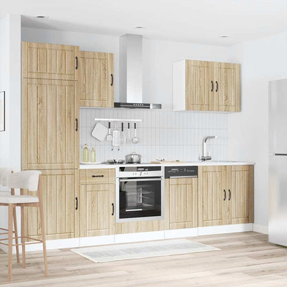 7 Piece Kitchen Cabinet Set "Lucca" Engineered Wood Sonoma oak