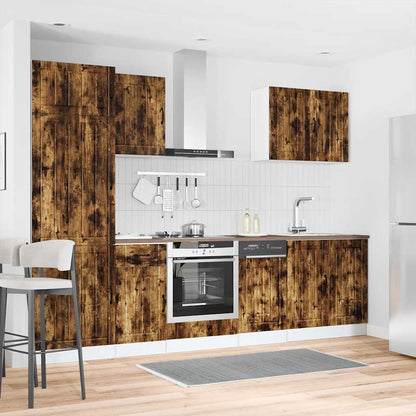 7 Piece Kitchen Cabinet Set "Lucca" Engineered Wood Smoked oak