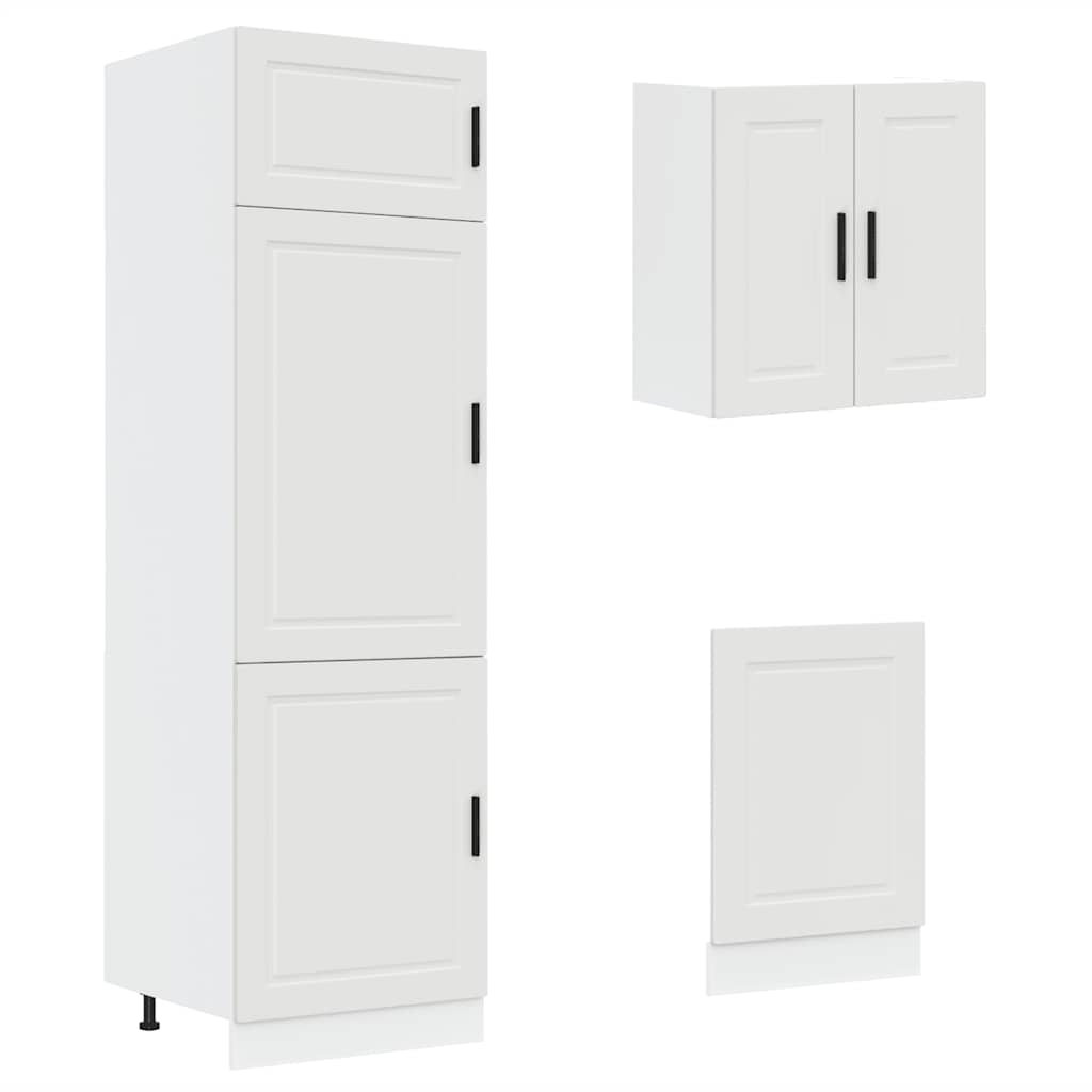 8 Piece Kitchen Cabinet Set "Porto" Engineered Wood White