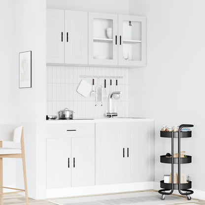 4 Piece Kitchen Cabinet Set "Porto" Engineered Wood White