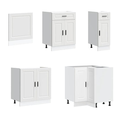 11 Piece Kitchen Cabinet Set "Porto" Engineered Wood White