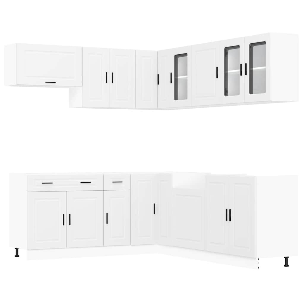 11 Piece Kitchen Cabinet Set "Porto" Engineered Wood White