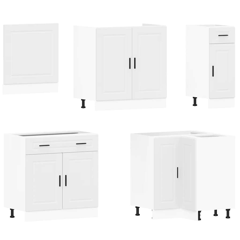 11 Piece Kitchen Cabinet Set "Porto" Engineered Wood White