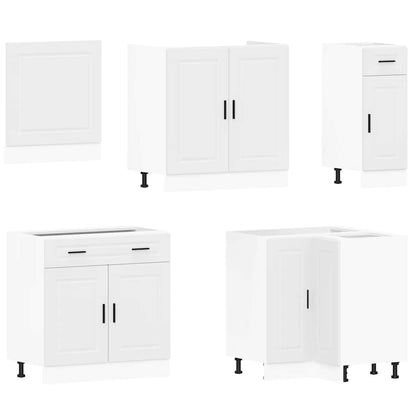 11 Piece Kitchen Cabinet Set "Porto" Engineered Wood White