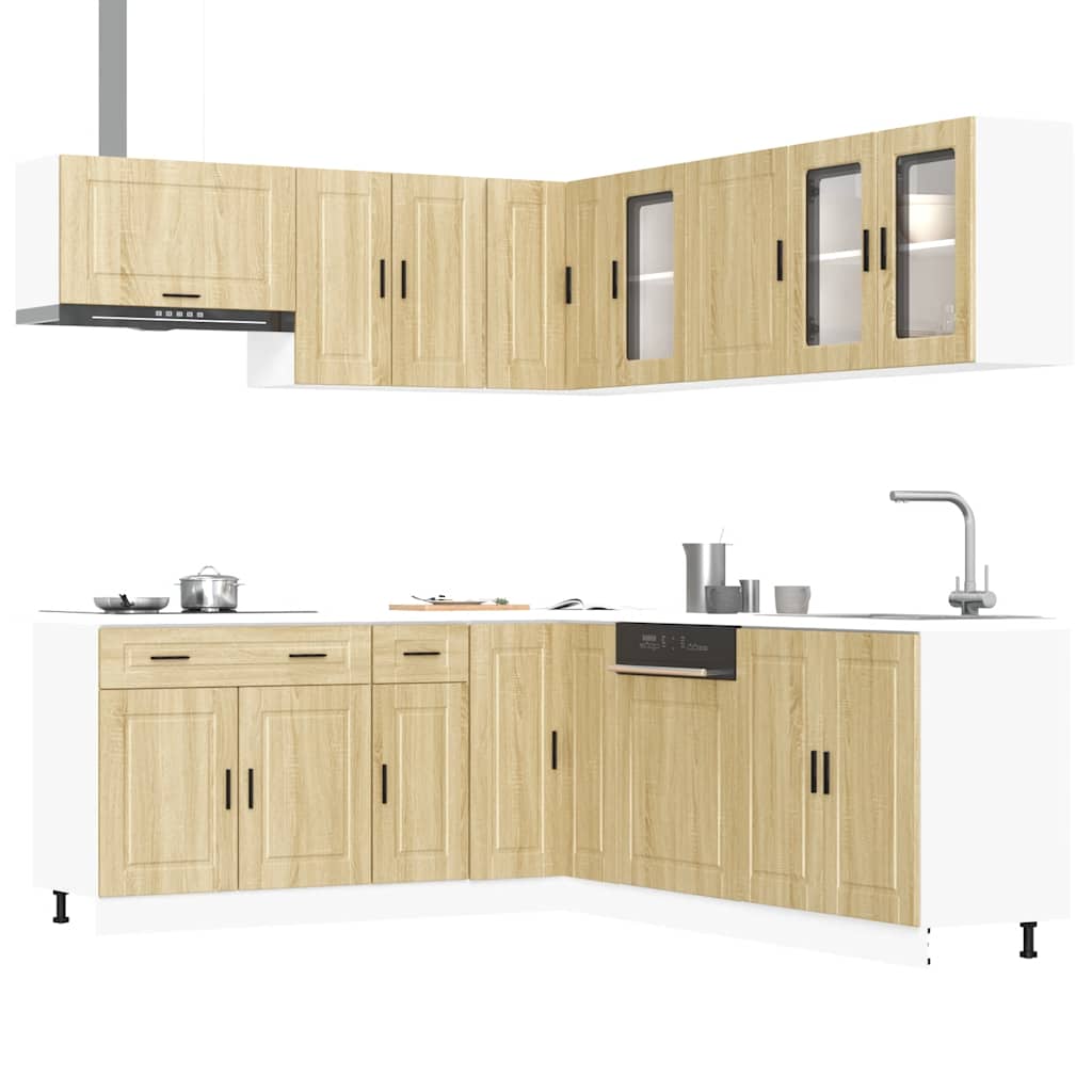 11 Piece Kitchen Cabinet Set "Porto" Engineered Wood Sonoma oak