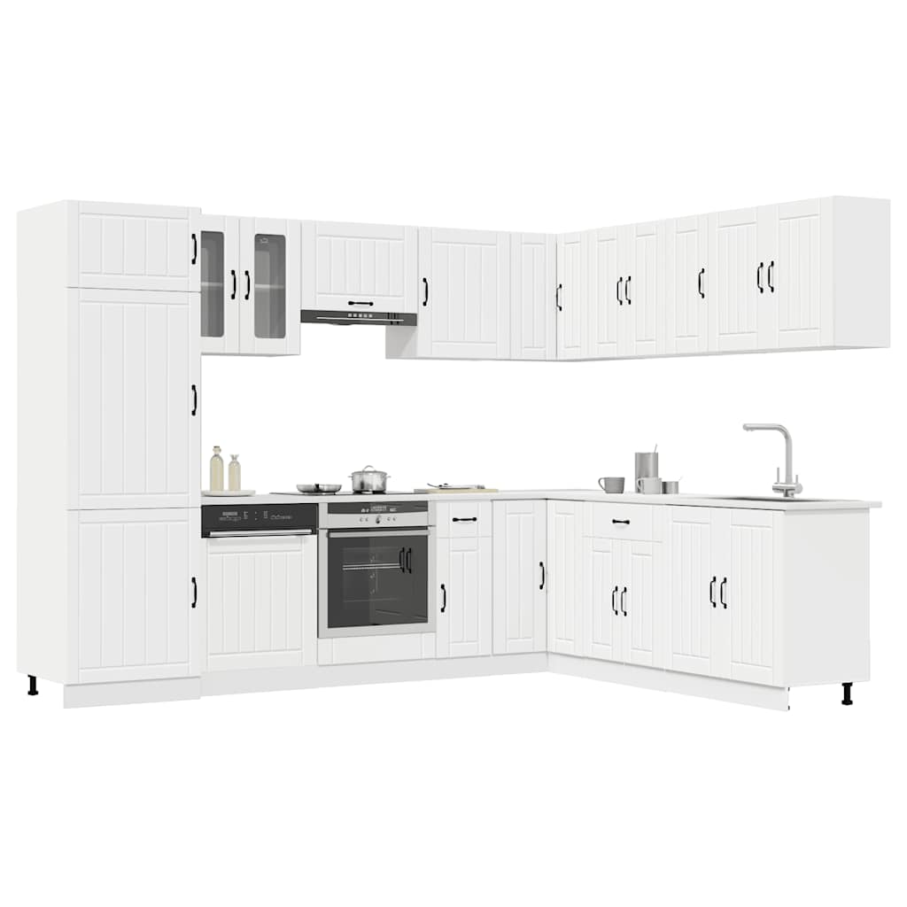 14 Piece Kitchen Cabinet Set "Lucca" Engineered Wood White